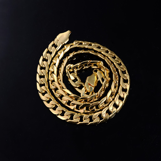 18-Karat gold plated men's necklace