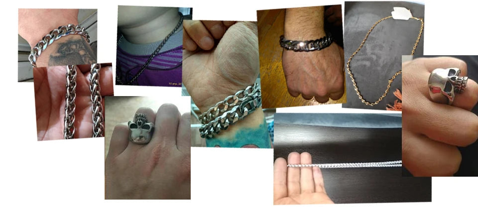 Moorvan Christmas Gift New Stainless Steel Men bracelet Trendy Style,21cm 10mm Bracelet Boys Women Wholesale Jewelry