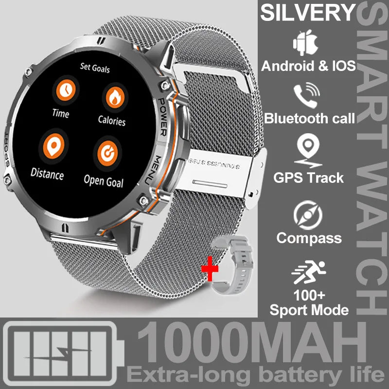 For XIAOMI 1000MAH endurance Sport Smart Watch Men 1.73-inch HD Screen GPS tracker Compass Bluetooth Call Waterproof Smart Watch