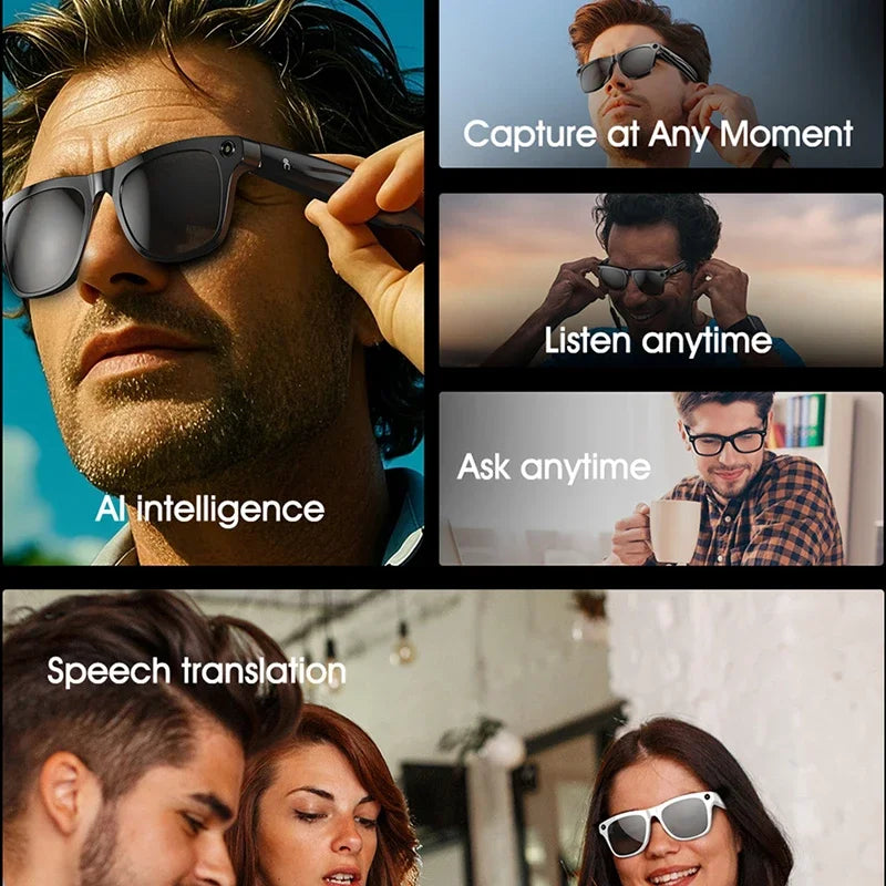 Xiaomi 1080P HD AI Smart Glasses Chat GPT 100MP Camera Bluetooth Call 260mAh Battery Voice Assistant Control Smart Glasses Hot
