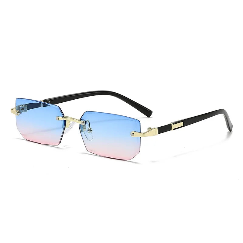 Fashion High Definition Sunglasses Men Ladies Blue Light Blocking Eye Protection Eyewear Rimless Square Frame Eyeglasses Goggle