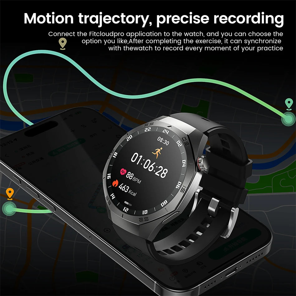 New Original GT5 Pro Smart Watch Men HD AMOLED Screen GPS Motion Trajectory Heart Rate Bluetooth Call 1.52" SmartWatch IP68+box