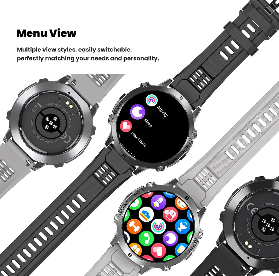 For XIAOMI 1000MAH endurance Sport Smart Watch Men 1.73-inch HD Screen GPS tracker Compass Bluetooth Call Waterproof Smart Watch