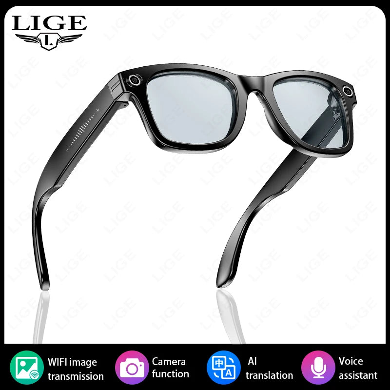 New 800w Pixel Smart Glasses With AI Camera Micro Camera Photography Video Recording Voice Call Translation Gradient Sunglasses