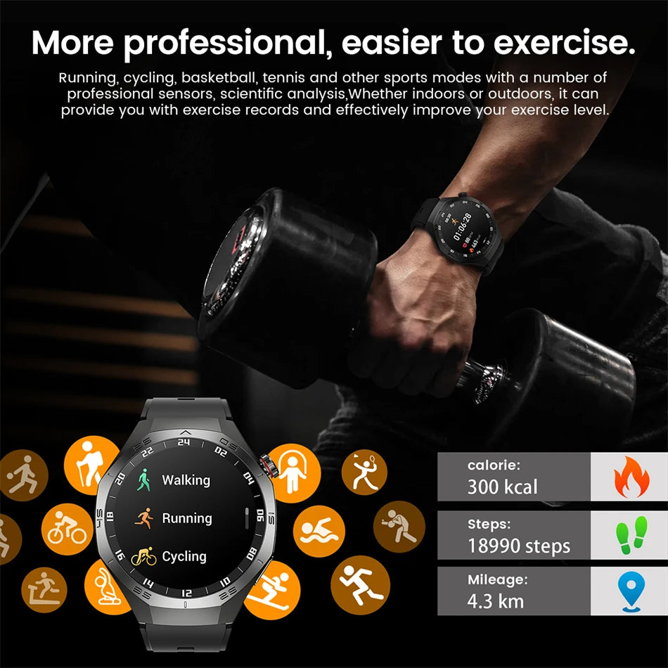 New Original GT5 Pro Smart Watch Men HD AMOLED Screen GPS Motion Trajectory Heart Rate Bluetooth Call 1.52" SmartWatch IP68+box