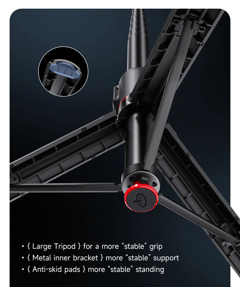 TT01 Portable 70 Inch All-in-one Auto Pop Open Tripod Bluetooth Remote Tripod Bounce Selfie Stick Phone Holder for Vlog/Video