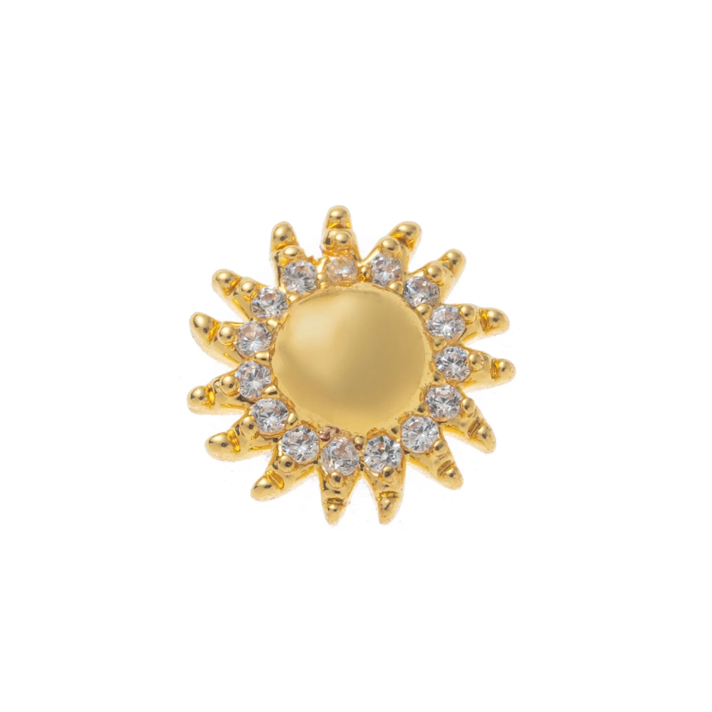 Simple and trendy small pendant heart-shaped zircon gemstone small flower sun dog claw goldfish charms for jewelry