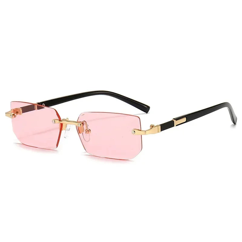 Fashion High Definition Sunglasses Men Ladies Blue Light Blocking Eye Protection Eyewear Rimless Square Frame Eyeglasses Goggle