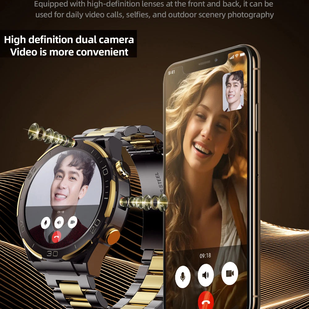6+128GB Smart Watch WIFI GPS Waterproof GSM SIM Dual Camera 4G Smartwatch Men App Download Heart Rate Health Monitor Video Call