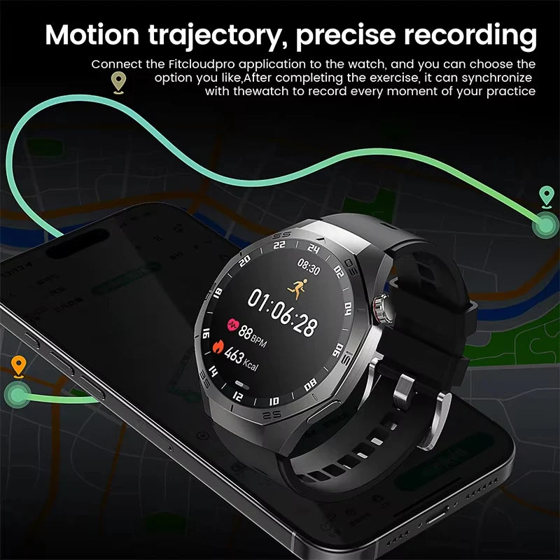 New Original GT5 Pro Smart Watch Men HD AMOLED Screen GPS Motion Trajectory Heart Rate Bluetooth Call 1.52" SmartWatch IP68+box