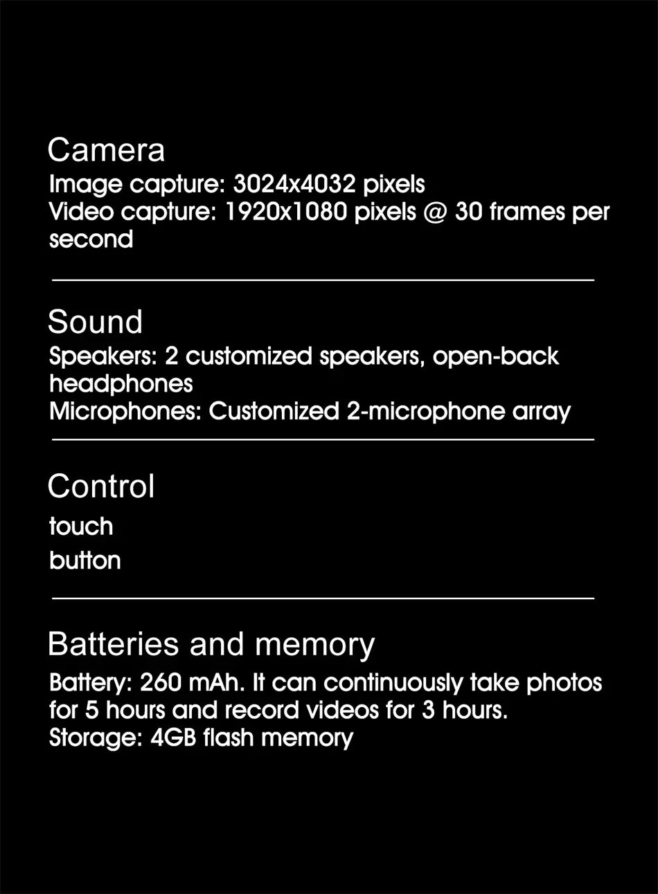 Xiaomi 1080P HD AI Smart Glasses Chat GPT 100MP Camera Bluetooth Call 260mAh Battery Voice Assistant Control Smart Glasses Hot