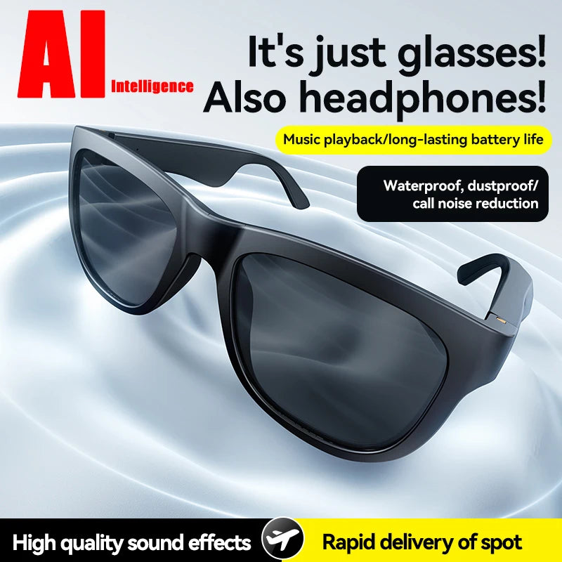 Wireless Smart Sunglasses Anti Blue Light & AI Translator Bluetooth 6.0 Glasses For Music Calls Open Audio Design Lightweight