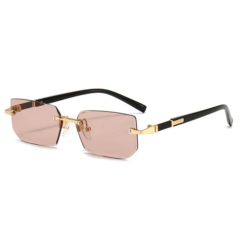 Fashion High Definition Sunglasses Men Ladies Blue Light Blocking Eye Protection Eyewear Rimless Square Frame Eyeglasses Goggle