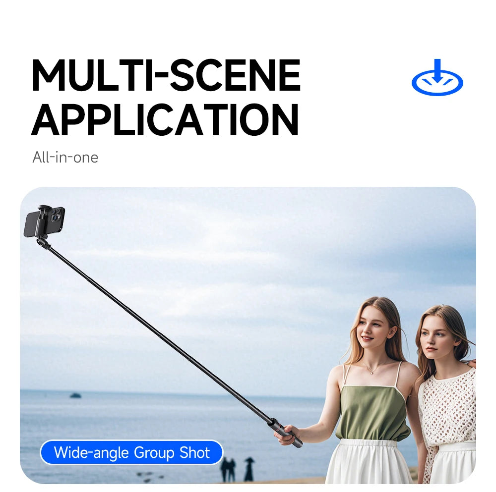 TT01 Portable 70 Inch All-in-one Auto Pop Open Tripod Bluetooth Remote Tripod Bounce Selfie Stick Phone Holder for Vlog/Video