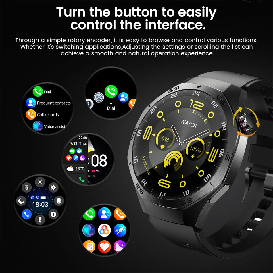 New Original GT5 Pro Smart Watch Men HD AMOLED Screen GPS Motion Trajectory Heart Rate Bluetooth Call 1.52" SmartWatch IP68+box