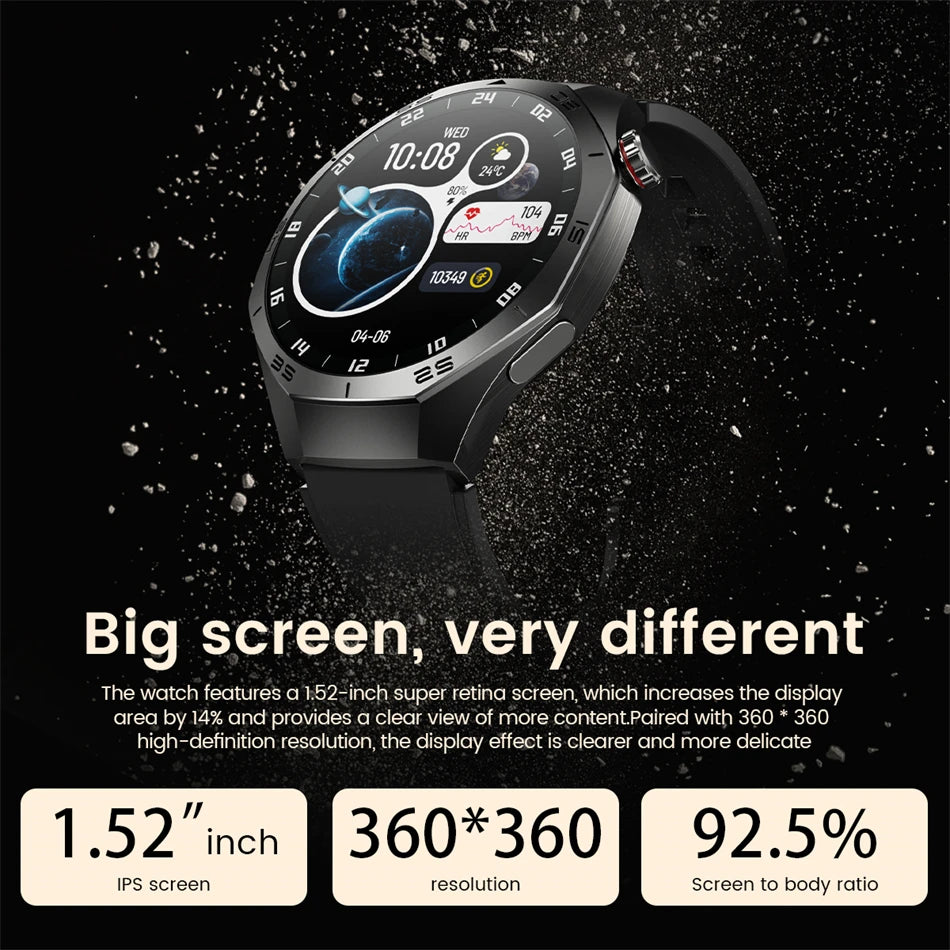 New Original GT5 Pro Smart Watch Men HD AMOLED Screen GPS Motion Trajectory Heart Rate Bluetooth Call 1.52" SmartWatch IP68+box