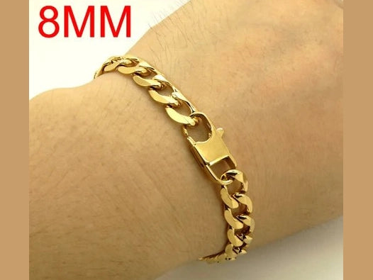 100% Stainless Steel Bracelet 6/8/12 mm 8 Inches Curb Cuban Chain Gold Color Bracelets for Men Women Free Shipping Factory Offer - Simply Just Deals LLC100% Stainless Steel Bracelet 6/8/12 mm 8 Inches Curb Cuban Chain Gold Color Bracelets for Men Women Free Shipping Factory Offer200000639:201452728;200001034:3611818mm8mm20.5cm100% Stainless Steel Bracelet 6/8/12 mm 8 Inches Curb Cuban Chain Gold Color Bracelets for Men Women Free Shipping Factory Offer