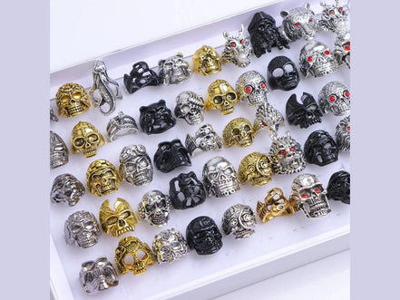 10/20/30/50Pcs/Lot Classics Fashion Punk Animal Skull Skeleton Rings For Men Women Mixed Style Jewelry Party Gifts Wholesale - Simply Just Deals LLC10/20/30/50Pcs/Lot Classics Fashion Punk Animal Skull Skeleton Rings For Men Women Mixed Style Jewelry Party Gifts Wholesale200000369:100010384mix size 17 - 21mm;200000783:193Full black pattern;200001034:20002555120PiecesFull black pattern20Piecesmix size 17 - 21mm10/20/30/50Pcs/Lot Classics Fashion Punk Animal Skull Skeleton Rings For Men Women Mixe