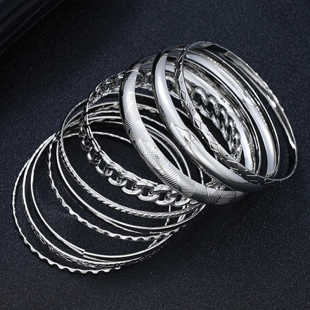 10pcs/set Punk Metal Bangles Set For Women Heavy Vintage Styles Hip hop Textured Bracelets Fashion Jewelry Accessories 2025 New - Simply Just Deals LLC10pcs/set Punk Metal Bangles Set For Women Heavy Vintage Styles Hip hop Textured Bracelets Fashion Jewelry Accessories 2025 New200001034:361181AYA5985001AYA598500110pcs/set Punk Metal Bangles Set For Women Heavy Vintage Styles Hip hop Textured Bracelets Fashion Jewelry Accessories 2025 New