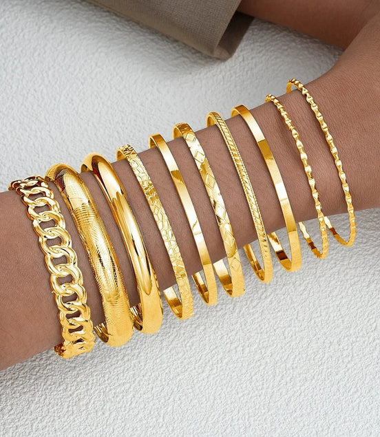 10pcs/set Punk Metal Bangles Set For Women Heavy Vintage Styles Hip hop Textured Bracelets Fashion Jewelry Accessories 2025 New - Simply Just Deals LLC10pcs/set Punk Metal Bangles Set For Women Heavy Vintage Styles Hip hop Textured Bracelets Fashion Jewelry Accessories 2025 New200001034:361181AYA5985001AYA598500110pcs/set Punk Metal Bangles Set For Women Heavy Vintage Styles Hip hop Textured Bracelets Fashion Jewelry Accessories 2025 New