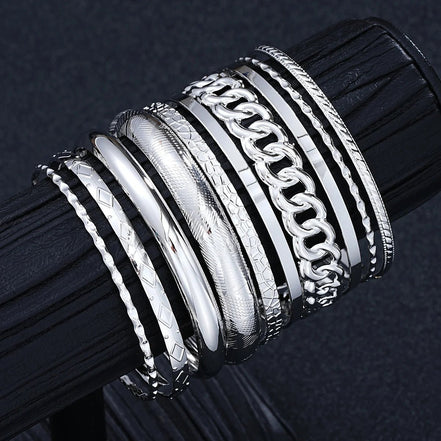 10pcs/set Punk Metal Bangles Set For Women Heavy Vintage Styles Hip hop Textured Bracelets Fashion Jewelry Accessories 2025 New - Simply Just Deals LLC10pcs/set Punk Metal Bangles Set For Women Heavy Vintage Styles Hip hop Textured Bracelets Fashion Jewelry Accessories 2025 New200001034:361181AYA5985001AYA598500110pcs/set Punk Metal Bangles Set For Women Heavy Vintage Styles Hip hop Textured Bracelets Fashion Jewelry Accessories 2025 New