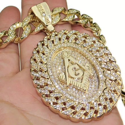 14K Gold Plated Oval Mason Chain Medallion Cuban Masonic Hip Hop Necklace 30" - Simply Just Deals LLC14K Gold Plated Oval Mason Chain Medallion Cuban Masonic Hip Hop Necklace 30"ed44ae70-a5e5-474f-8c65-180831807f6314K Gold Plated Oval Mason Chain Medallion Cuban Masonic Hip Hop Necklace 30"