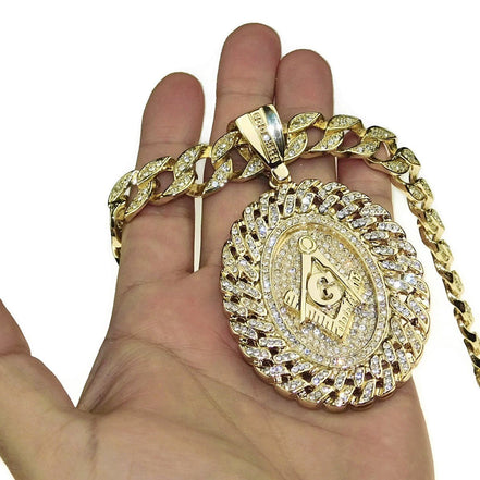14K Gold Plated Oval Mason Chain Medallion Cuban Masonic Hip Hop Necklace 30" - Simply Just Deals LLC14K Gold Plated Oval Mason Chain Medallion Cuban Masonic Hip Hop Necklace 30"ed44ae70-a5e5-474f-8c65-180831807f6314K Gold Plated Oval Mason Chain Medallion Cuban Masonic Hip Hop Necklace 30"