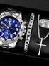 1/4pcs Luxury Business Men Quartz Wristwatch Alloy Case Round Dial Business Watch Fashion Jewelry Set Everyday Accessories - Simply Just Deals LLC1/4pcs Luxury Business Men Quartz Wristwatch Alloy Case Round Dial Business Watch Fashion Jewelry Set Everyday Accessories14:1000059794pcs Silver Blue14pcs Silver Blue11/4pcs Luxury Business Men Quartz Wristwatch Alloy Case Round Dial Business Watch Fashion Jewelry Set Everyday Accessories