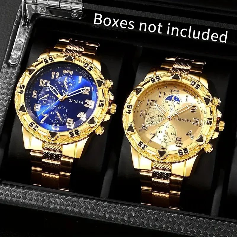 1/4pcs Luxury Business Men Quartz Wristwatch Alloy Case Round Dial Business Watch Fashion Jewelry Set Everyday Accessories - Simply Just Deals LLC1/4pcs Luxury Business Men Quartz Wristwatch Alloy Case Round Dial Business Watch Fashion Jewelry Set Everyday Accessories14:1000059794pcs Silver Blue14pcs Silver Blue11/4pcs Luxury Business Men Quartz Wristwatch Alloy Case Round Dial Business Watch Fashion Jewelry Set Everyday Accessories