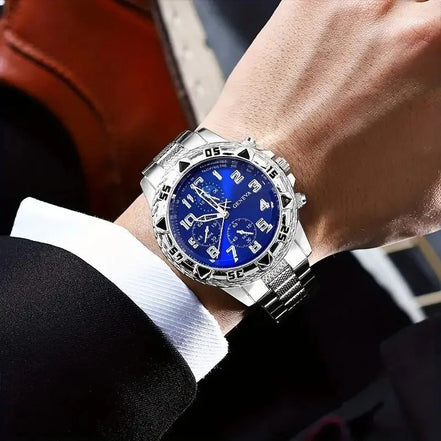 1/4pcs Luxury Business Men Quartz Wristwatch Alloy Case Round Dial Business Watch Fashion Jewelry Set Everyday Accessories - Simply Just Deals LLC1/4pcs Luxury Business Men Quartz Wristwatch Alloy Case Round Dial Business Watch Fashion Jewelry Set Everyday Accessories14:1000059794pcs Silver Blue14pcs Silver Blue11/4pcs Luxury Business Men Quartz Wristwatch Alloy Case Round Dial Business Watch Fashion Jewelry Set Everyday Accessories
