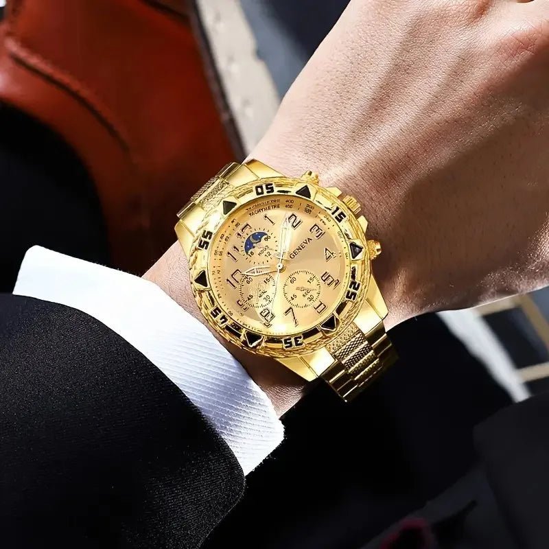 1/4pcs Luxury Business Men Quartz Wristwatch Alloy Case Round Dial Business Watch Fashion Jewelry Set Everyday Accessories - Simply Just Deals LLC1/4pcs Luxury Business Men Quartz Wristwatch Alloy Case Round Dial Business Watch Fashion Jewelry Set Everyday Accessories14:200005100Gold Only WatchGold Only Watch1/4pcs Luxury Business Men Quartz Wristwatch Alloy Case Round Dial Business Watch Fashion Jewelry Set Everyday Accessories