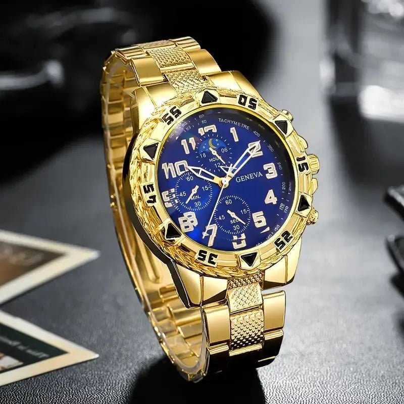 1/4pcs Luxury Business Men Quartz Wristwatch Alloy Case Round Dial Business Watch Fashion Jewelry Set Everyday Accessories - Simply Just Deals LLC1/4pcs Luxury Business Men Quartz Wristwatch Alloy Case Round Dial Business Watch Fashion Jewelry Set Everyday Accessories14:1000059794pcs Silver Blue14pcs Silver Blue11/4pcs Luxury Business Men Quartz Wristwatch Alloy Case Round Dial Business Watch Fashion Jewelry Set Everyday Accessories
