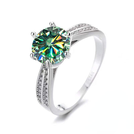 Original Tancise 925 Pure Silvery Ring with Moissanite Diamond and Certificate, Exquisite Jewelry for Women's Engagement Ring - Simply Just Deals LLC