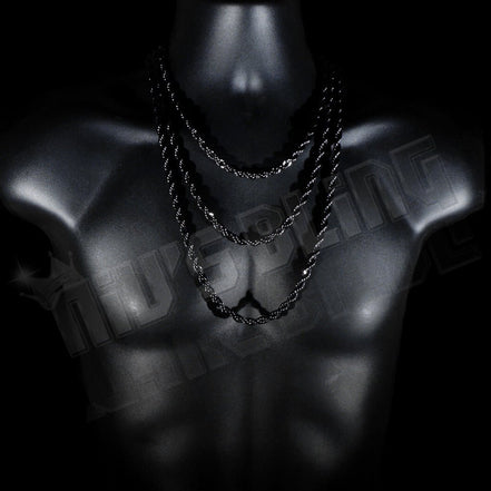 18K BLACK GOLD Plated Gunmetal 2Mm Rope Chain Stainless Steel Link Mens Necklace - Simply Just Deals LLC18K BLACK GOLD Plated Gunmetal 2Mm Rope Chain Stainless Steel Link Mens Necklaceb248c8fa-75d1-403b-8032-610d56f7c1c420 Inches18K BLACK GOLD Plated Gunmetal 2Mm Rope Chain Stainless Steel Link Mens Necklace