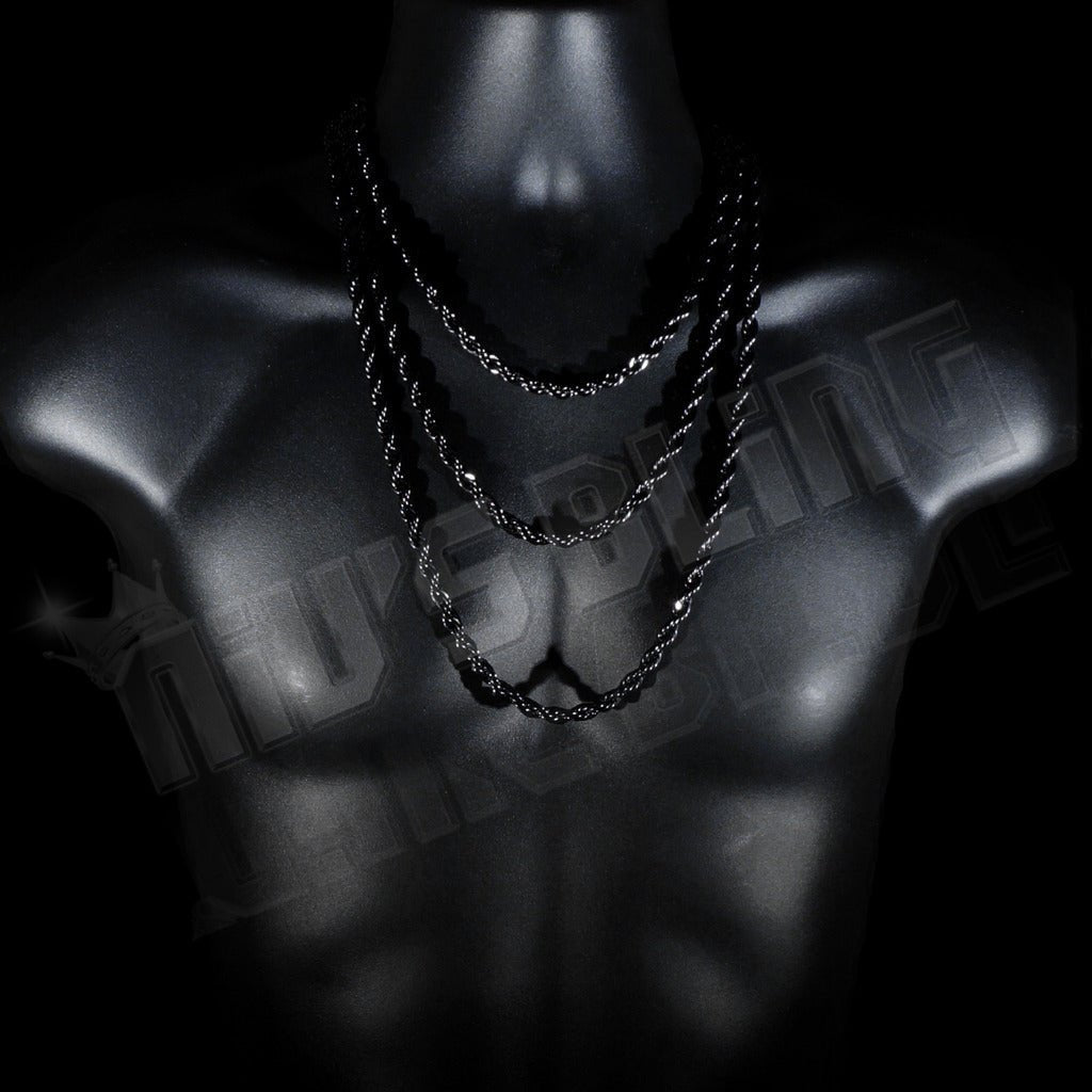 18K BLACK GOLD Plated Gunmetal 2Mm Rope Chain Stainless Steel Link Mens Necklace - Simply Just Deals LLC18K BLACK GOLD Plated Gunmetal 2Mm Rope Chain Stainless Steel Link Mens Necklaceb248c8fa-75d1-403b-8032-610d56f7c1c420 Inches18K BLACK GOLD Plated Gunmetal 2Mm Rope Chain Stainless Steel Link Mens Necklace