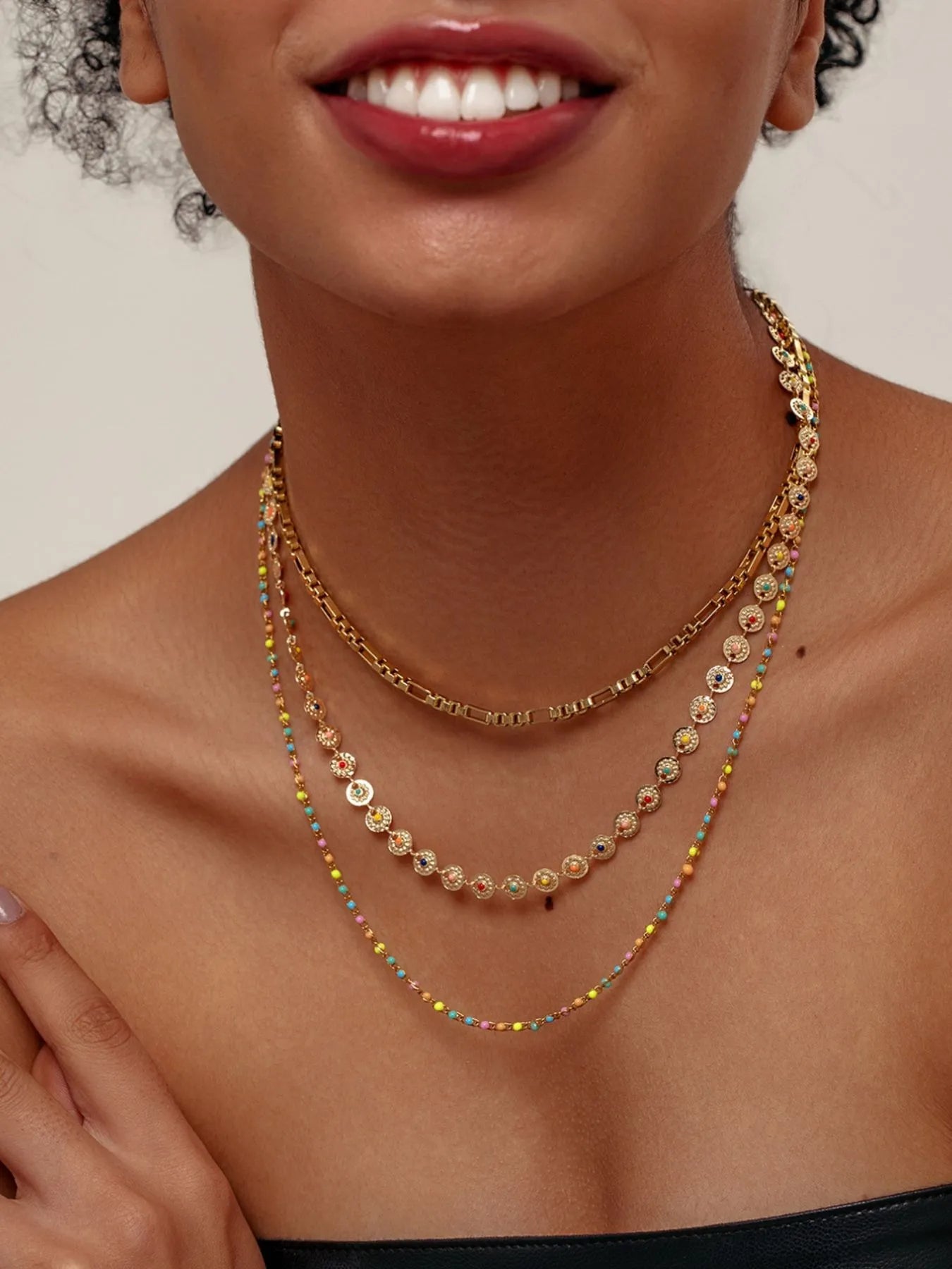 18K Gold - Plated Layered Resin Bead Necklace - Simply Just Deals LLC18K Gold - Plated Layered Resin Bead Necklace100500335291092GoldOne Size9340f1bf - ac5d - 4856 - b031 - 5608ee143253 - Max - Origin