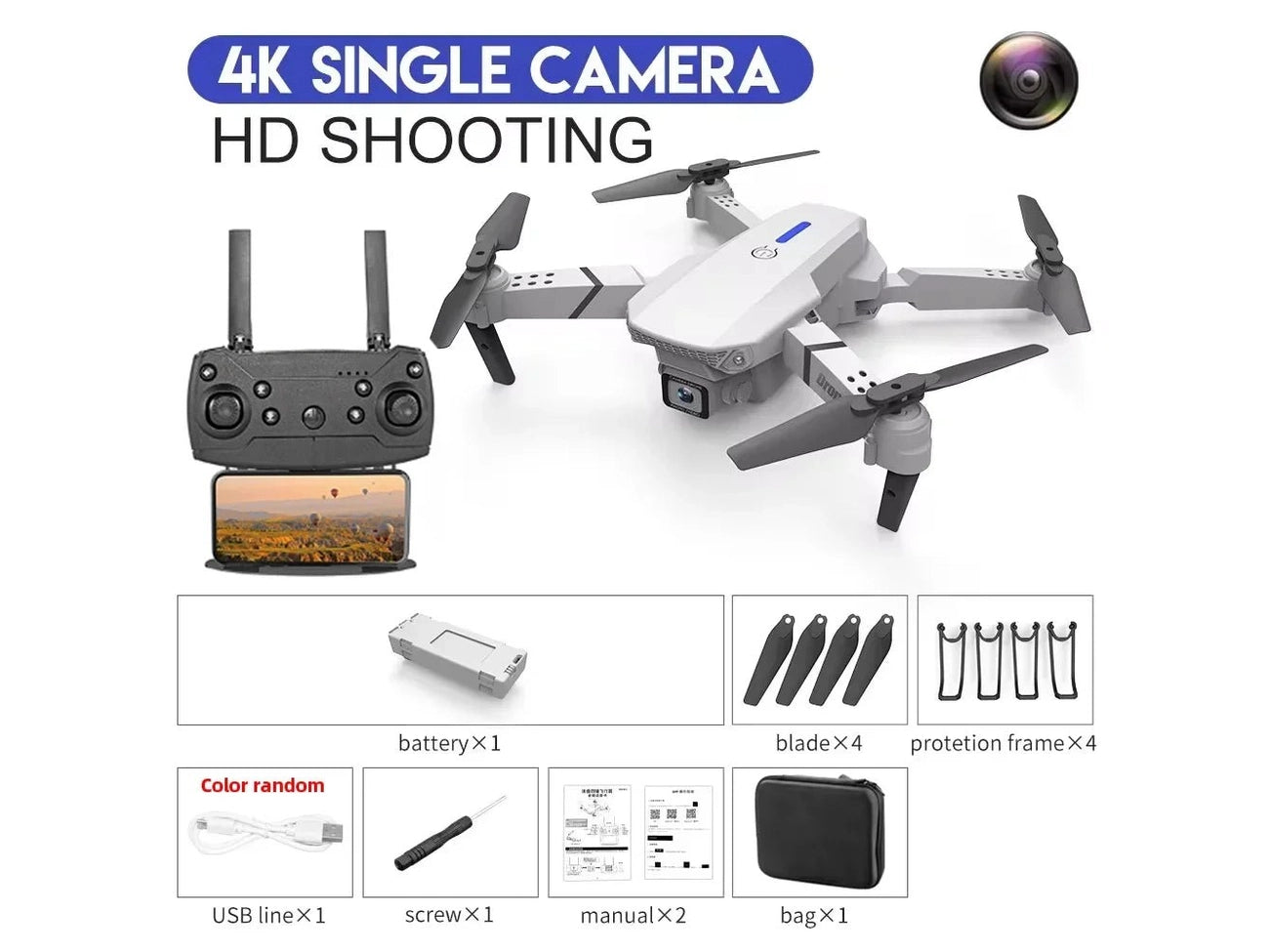 2023 E88 Pro WIFI FPV Drone Wide Angle HD 4K Camera Quadcopter Height Hold RC Foldable Dron Toys Gift - Simply Just Deals LLC2023 E88 Pro WIFI FPV Drone Wide Angle HD 4K Camera Quadcopter Height Hold RC Foldable Dron Toys Gift1410Black - DualC - 1BBlack - Dual C - 1B2023 E88 Pro WIFI FPV Drone Wide Angle HD 4K Camera Quadcopter Height Hold RC Foldable Dron Toys Gift