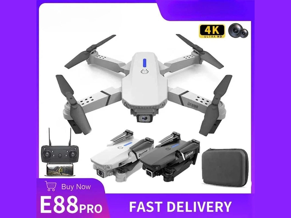 2023 E88 Pro WIFI FPV Drone Wide Angle HD 4K Camera Quadcopter Height Hold RC Foldable Dron Toys Gift - Simply Just Deals LLC2023 E88 Pro WIFI FPV Drone Wide Angle HD 4K Camera Quadcopter Height Hold RC Foldable Dron Toys Gift1410Black - DualC - 1BBlack - Dual C - 1B2023 E88 Pro WIFI FPV Drone Wide Angle HD 4K Camera Quadcopter Height Hold RC Foldable Dron Toys Gift