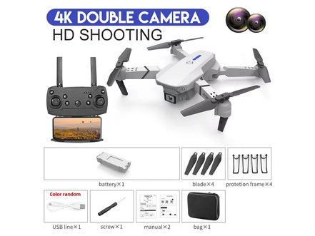 2023 E88 Pro WIFI FPV Drone Wide Angle HD 4K Camera Quadcopter Height Hold RC Foldable Dron Toys Gift - Simply Just Deals LLC2023 E88 Pro WIFI FPV Drone Wide Angle HD 4K Camera Quadcopter Height Hold RC Foldable Dron Toys Gift1410Black - DualC - 1BBlack - Dual C - 1B2023 E88 Pro WIFI FPV Drone Wide Angle HD 4K Camera Quadcopter Height Hold RC Foldable Dron Toys Gift
