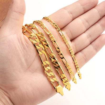 2023 NEW 18 K Pure Gold Color Figaro Bracelet Chain 9MM 21cm chain for Men Male Arm Chain Pulseiras de Ouro - Simply Just Deals LLC2023 NEW 18 K Pure Gold Color Figaro Bracelet Chain 9MM 21cm chain for Men Male Arm Chain Pulseiras de Ouro200001034:3611885mm 50cm chain5mm 50cm chain2023 NEW 18 K Pure Gold Color Figaro Bracelet Chain 9MM 21cm chain for Men Male Arm Chain Pulseiras de Ouro