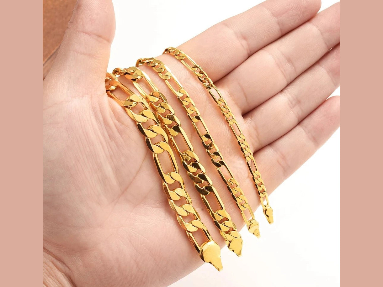 2023 NEW 18 K Pure Gold Color Figaro Bracelet Chain 9MM 21cm chain for Men Male Arm Chain Pulseiras de Ouro - Simply Just Deals LLC2023 NEW 18 K Pure Gold Color Figaro Bracelet Chain 9MM 21cm chain for Men Male Arm Chain Pulseiras de Ouro200001034:3611885mm 50cm chain5mm 50cm chain2023 NEW 18 K Pure Gold Color Figaro Bracelet Chain 9MM 21cm chain for Men Male Arm Chain Pulseiras de Ouro