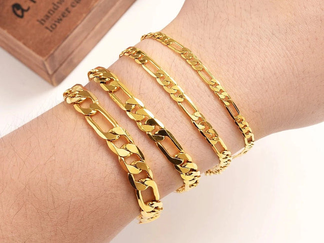 2023 NEW 18 K Pure Gold Color Figaro Bracelet Chain 9MM 21cm chain for Men Male Arm Chain Pulseiras de Ouro - Simply Just Deals LLC2023 NEW 18 K Pure Gold Color Figaro Bracelet Chain 9MM 21cm chain for Men Male Arm Chain Pulseiras de Ouro200001034:3611885mm 50cm chain5mm 50cm chain2023 NEW 18 K Pure Gold Color Figaro Bracelet Chain 9MM 21cm chain for Men Male Arm Chain Pulseiras de Ouro