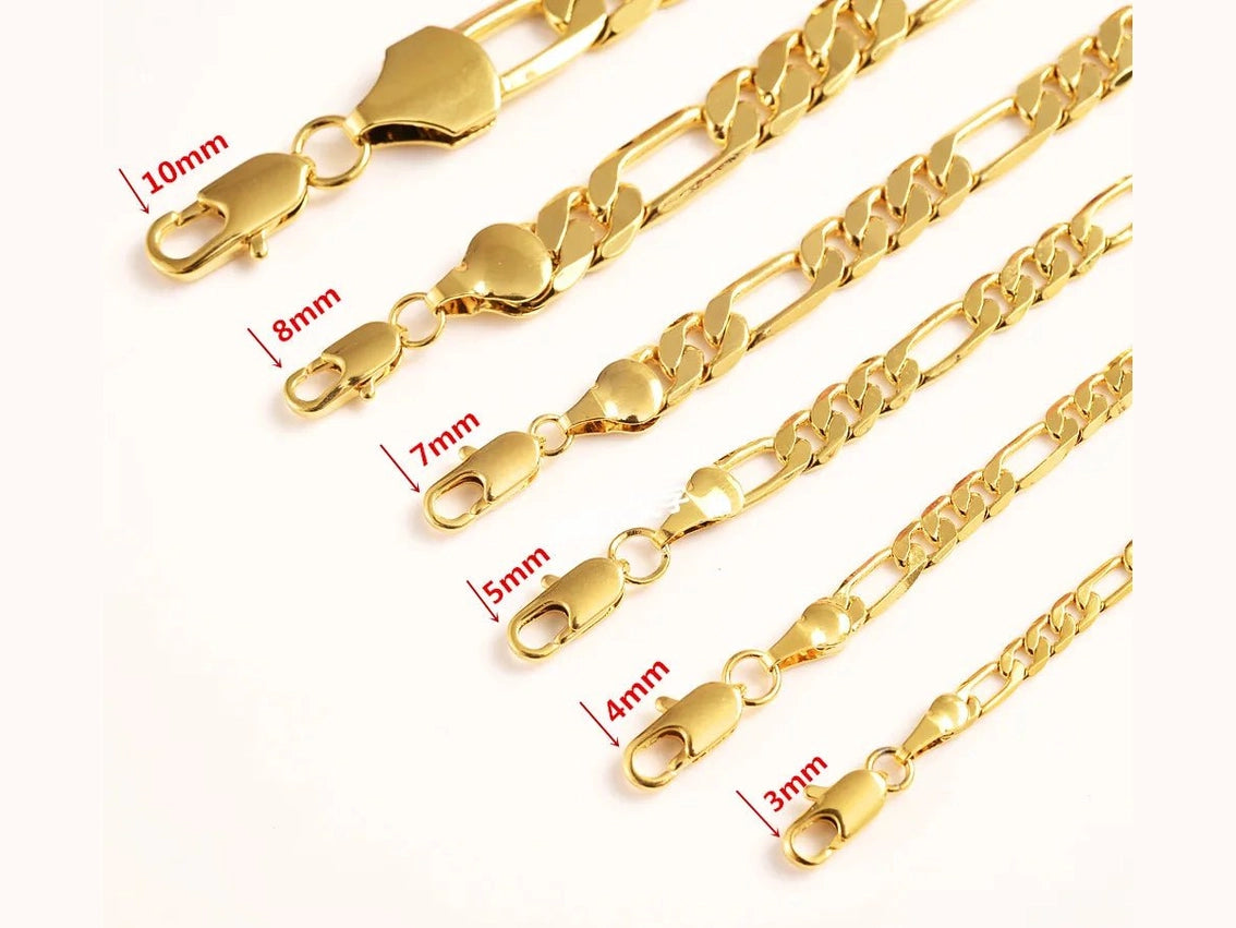 2023 NEW 18 K Pure Gold Color Figaro Bracelet Chain 9MM 21cm chain for Men Male Arm Chain Pulseiras de Ouro - Simply Just Deals LLC2023 NEW 18 K Pure Gold Color Figaro Bracelet Chain 9MM 21cm chain for Men Male Arm Chain Pulseiras de Ouro200001034:3611885mm 50cm chain5mm 50cm chain2023 NEW 18 K Pure Gold Color Figaro Bracelet Chain 9MM 21cm chain for Men Male Arm Chain Pulseiras de Ouro