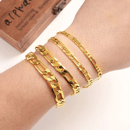 2023 NEW 18 K Pure Gold Color Figaro Bracelet Chain 9MM 21cm chain for Men Male Arm Chain Pulseiras de Ouro - Simply Just Deals LLC2023 NEW 18 K Pure Gold Color Figaro Bracelet Chain 9MM 21cm chain for Men Male Arm Chain Pulseiras de Ouro200001034:3611885mm 50cm chain5mm 50cm chain2023 NEW 18 K Pure Gold Color Figaro Bracelet Chain 9MM 21cm chain for Men Male Arm Chain Pulseiras de Ouro