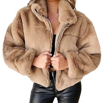 2024 Autumn Winter New Short Faux Coat Women's New Fashion Sexy Turn Down Collar Thick Plush Jackets Ladies Slim Outwear - Simply Just Deals LLC2024 Autumn Winter New Short Faux Coat Women's New Fashion Sexy Turn Down Collar Thick Plush Jackets Ladies Slim Outwear168182668;20250821;1755768104De5JIXLKhakiS2baa6e941e974286863c6bde03f802963