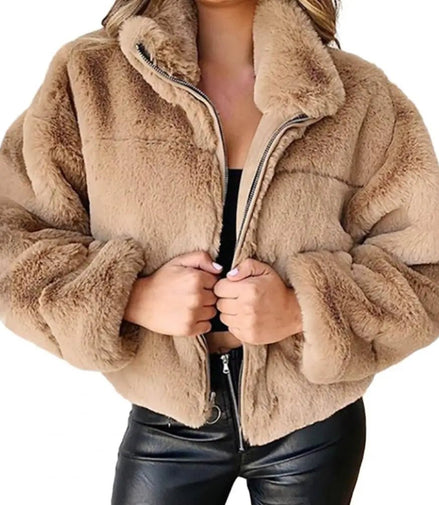 2024 Autumn Winter New Short Faux Coat Women's New Fashion Sexy Turn Down Collar Thick Plush Jackets Ladies Slim Outwear - Simply Just Deals LLC2024 Autumn Winter New Short Faux Coat Women's New Fashion Sexy Turn Down Collar Thick Plush Jackets Ladies Slim Outwear168182668;20250821;1755768104De5JIXLKhakiS2baa6e941e974286863c6bde03f802963