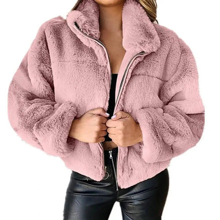 2024 Autumn Winter New Short Faux Coat Women's New Fashion Sexy Turn Down Collar Thick Plush Jackets Ladies Slim Outwear - Simply Just Deals LLC2024 Autumn Winter New Short Faux Coat Women's New Fashion Sexy Turn Down Collar Thick Plush Jackets Ladies Slim Outwear168182667;20250821;1755768104FsyY2XLPinkS415000459c904878aecdcf32e9be78aaa