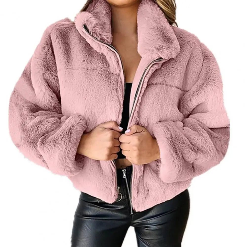 2024 Autumn Winter New Short Faux Coat Women's New Fashion Sexy Turn Down Collar Thick Plush Jackets Ladies Slim Outwear - Simply Just Deals LLC2024 Autumn Winter New Short Faux Coat Women's New Fashion Sexy Turn Down Collar Thick Plush Jackets Ladies Slim Outwear168182667;20250821;1755768104FsyY2XLPinkS415000459c904878aecdcf32e9be78aaa