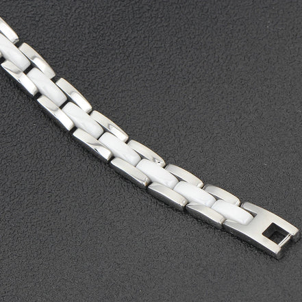 20Cm White Ceramic Bracelet Bangle Stainless Steel Chain Link Bracelet Women and Men Jewelry - Simply Just Deals LLC20Cm White Ceramic Bracelet Bangle Stainless Steel Chain Link Bracelet Women and Men Jewelrye7906cde-5d13-4f40-bcc8-f1a245e95872Silver20Cm20Cm White Ceramic Bracelet Bangle Stainless Steel Chain Link Bracelet Women and Men Jewelry