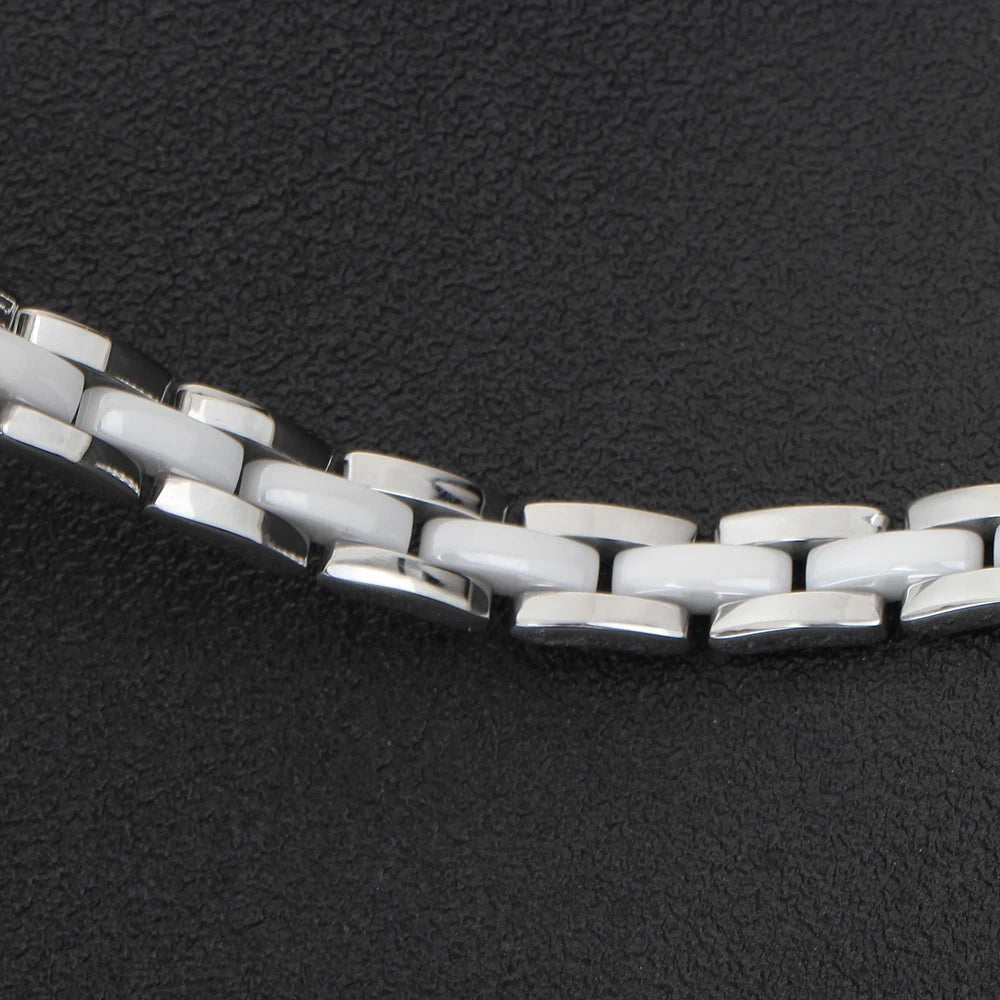 20Cm White Ceramic Bracelet Bangle Stainless Steel Chain Link Bracelet Women and Men Jewelry - Simply Just Deals LLC20Cm White Ceramic Bracelet Bangle Stainless Steel Chain Link Bracelet Women and Men Jewelrye7906cde-5d13-4f40-bcc8-f1a245e95872Silver20Cm20Cm White Ceramic Bracelet Bangle Stainless Steel Chain Link Bracelet Women and Men Jewelry